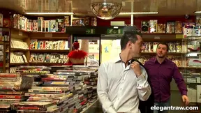 Whore Gets Gangbanged Hard Inside Steamy Adult Store Setting