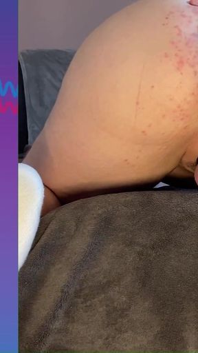 Thrilling moment from "Dildo falls out during huge orgasm, dildo fucking machine"