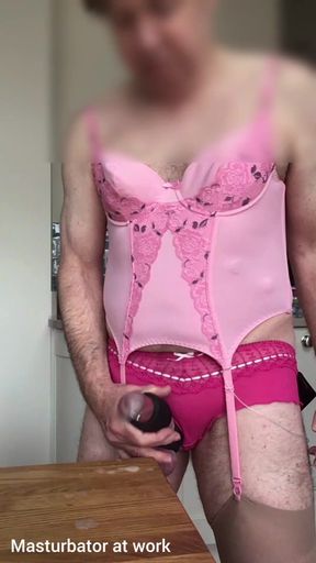 Slow motion sissy masturbator