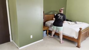Gorgeous BBW Dances and Strips Naked jiggling her fat thighs and belly