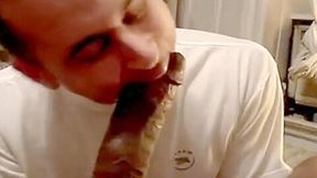 White Boy Sucking Big Double Extra Size Black Cock POV