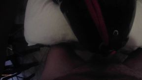 Latina milf deepthroats big cock in POV bondage scene