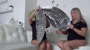 Inflated 2 disco balloons aIBF
