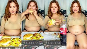 Record Time Filling Challenge – Fries, Sausages & Giant Burgers