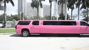 Italian mistress in limousine mocked you