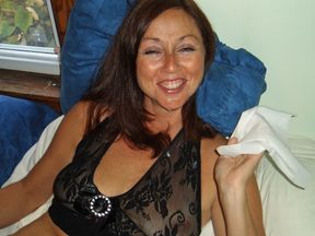 Candi Annie Hardcore Photo Series- Lingerie facial fun!