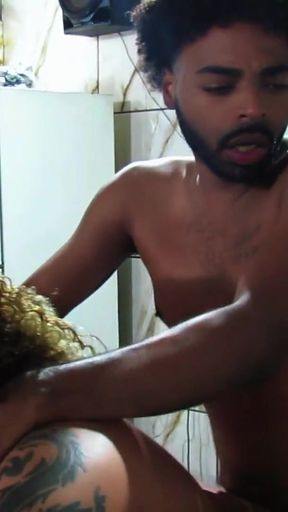 Powerful moment from "The BBW Tranny Takes the Black Guy's Piss and Cum"