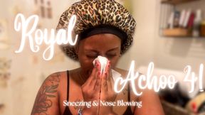 Temptress Mango in Royal Achoo 4: Sneezing and Nose Blowing / Nostril Flaring / Snot Fetish