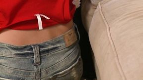 ashlyn rae is going to need a shower after this guy rubs his cum on her ass