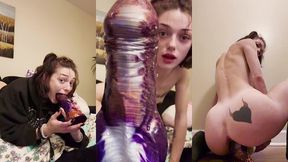 drooling and cumming all over my monster dildo