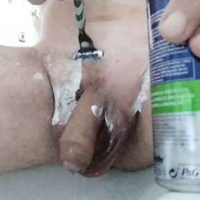 Shaving my cock