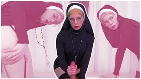 Fuck My Ass and Repent - Nun Tia expels your sinful thoughts with Cock Slapping, Anal Sex, Degradation