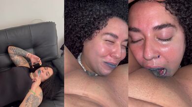 Cum! My roommate's mouth is a GOOD CHAIR, lick and suck, little slut, because SHE PROVOKED ME!!