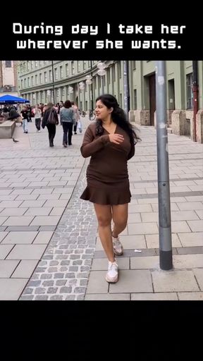 Busty ex-girlfriend shows off her natural big tits in a cute Indian