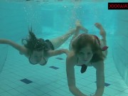 Nastya and Libuse sexy fun underwater