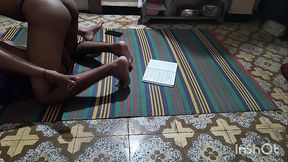 Studying step sister can'_t control to hold on my dick and fuck really hard.