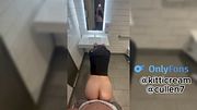 This hot stranger followed me in the mall's restroom then fucked me hard- almost got caught