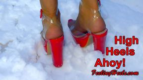 High Heels Ahoy! - Episode 1 - starring: Roxxy Heely 1st time on camera! - Full Feature! - HD - Sea Captain in High Heels Nylons Fur Walking Slippery on Snow and Ice Giantess Upskirt - 720p - MP4