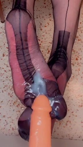 My Cum Soaked Nylon Stocking Feet