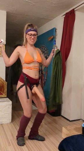 Sexy German Girl with Strap on