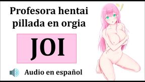 Hentai JOI – Threesome Orgy With Teacher Sensei Mafuyu & Waifus