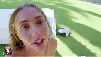 Lily Phillips Outdoor Blowbang – Nonstop Cocks & Massive Cum