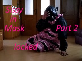 Sissy locked in Mask Hood again  Part 2