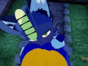 Pokemon Yaoi - Meowth Alola suck and is fucked by Lucario