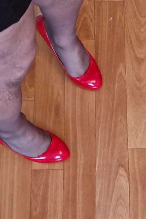 Walking in Red Heels