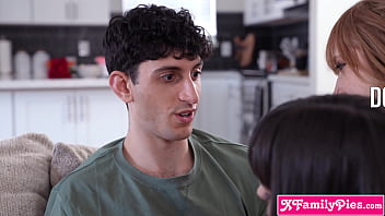 Mom's little helpers traded in hubby for stud stepbro and now they're sharing him too!