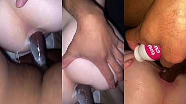 Christi Snow bent over to the side for anal Compilation