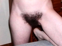 Bushy Girl's Pussy - Close-Up View