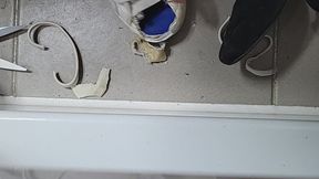 Destroyed korean girl adidas sneakers