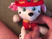 Jacking off and cumming on Paw Patrol Marshall
