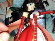 遠坂凛(Fate/FGO)魔法少女フィギュアに精液ぶっかけオナニー&キス&足舐め