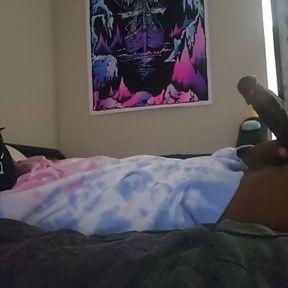 Black Femboy sissy cumming