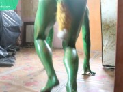 19 Years Old Green Demon / Body paint / Bodypaint / Naked Body Art #2