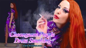 Cheongsam Purple Dress Smoking