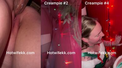 Gloryhole with 6 messy creampies! Christmas edition!