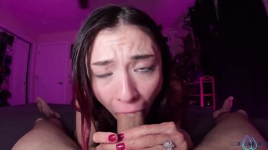 Dre Chokes Destroys Tiny Mae Big Dick Squirt Creampie Gush