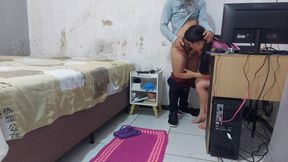 Lonely Housewife Can't Resist the Internet Technician and Makes Her Husband a Fool!