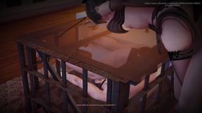 B033 Ntr Husband Locked in Cage by Wife to Watch Him Having Sex with Lover