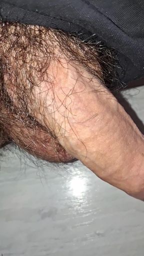 Soft to hard dick up close