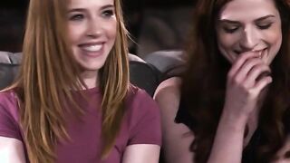 Stepdaughters invite stepmom to a 3some