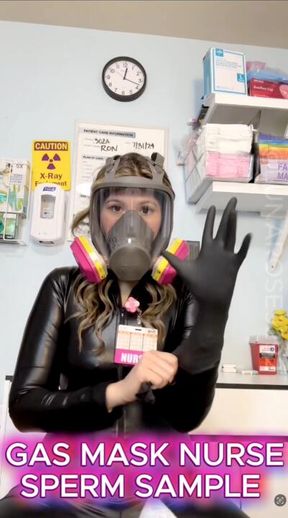 4 MIN POV Latex Gas Mask Nurse Luna needs to collect a sample from you in order to get a diagnosis for you! Watch me Gas mask and glove up! 🧤🍆💦😷☣️