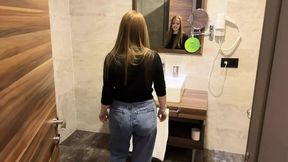 Marina's mistake led to solo pleasure, her 'wrong' flooring just a prelude to nasty self-sucking