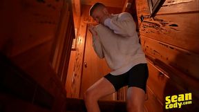 3 Hot Hunk Guys Sean, Josh &amp_ Justin Fuck Each Other'_s Ass Raw In A Cabin - Sean Cody
