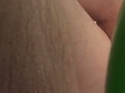 Chubby guy showering