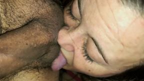 2513ip - French Amateur who wears Satin Outfit with Stockings and High Heels, Fucks, Licks Asshole, Sucks Dicks