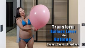 Transform Balloon Lover into Balloon: Tease Taunt Blow2pop - Kylie Jacobs - WMV 1080p HD